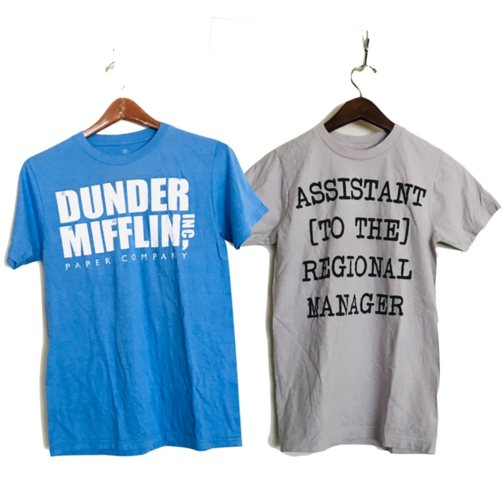 The Office Dunder Mifflin T-Shirts | 2 Short Sleeve Kids/Adult Tees